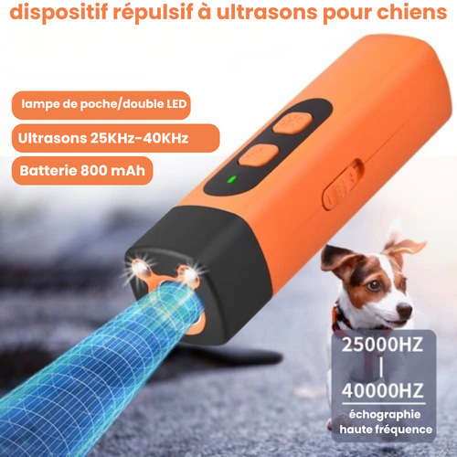 Dispositif de dressage à ultrasons répulsif pour chiens